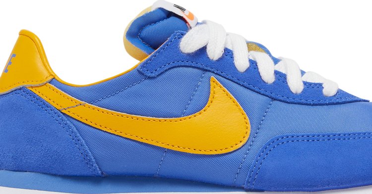 حذاء رياضي Nike Waffle Trainer 2 GS "Medium Blue University Gold"، باللون الأزرق