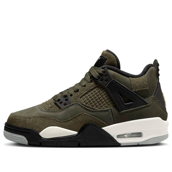 حذاء رياضي (GS) Air Jordan 4 Retro SE 'Craft - Olive'، أخضر