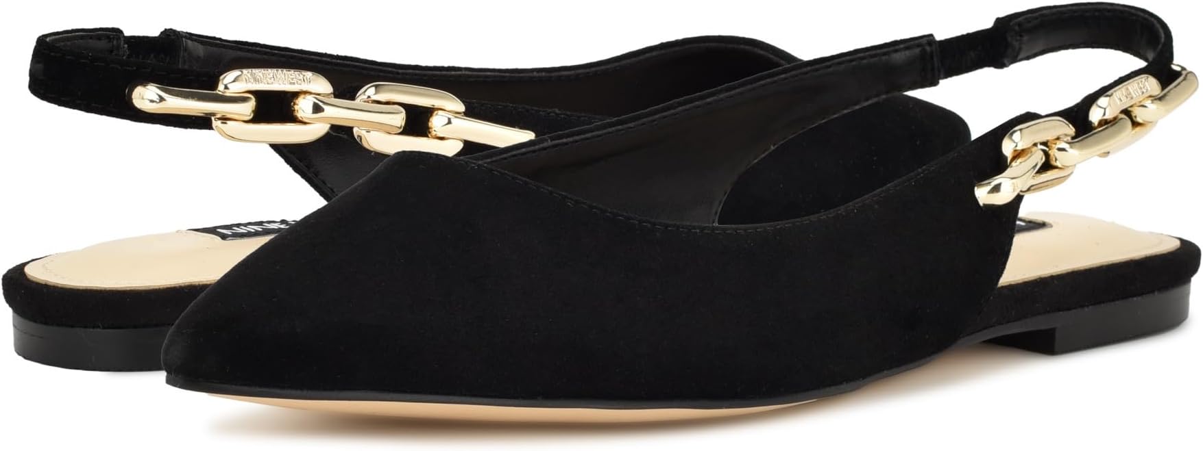 Babby Nine West ballet flats, black suede