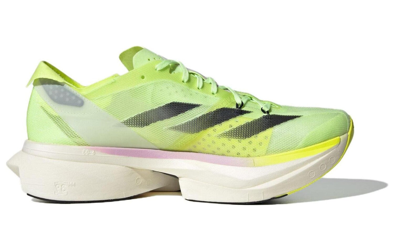 adidas Adizero Adios Pro 3 Neon Green Black Pink Sneakers, black