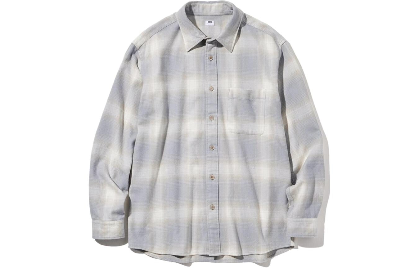 Men's shirt gray Uniqlo, gray