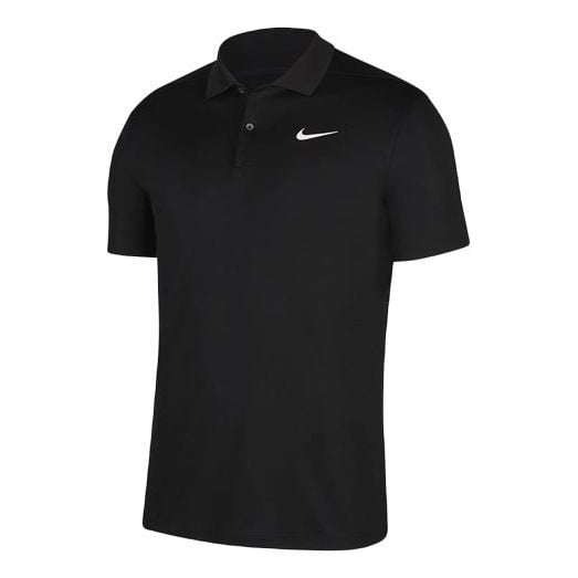 تي شيرت Nike Dri-Fit Slim Fit Version Golf قميص بولو بأكمام قصيرة باللون الأسود، أسود