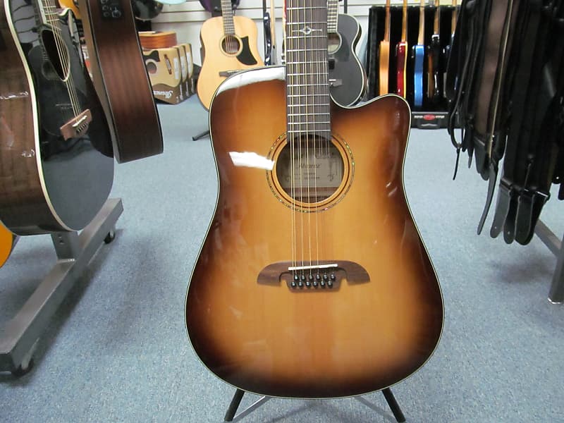 جيتار صوتي Alvarez AD60-12CESHB Artist Dreadnought 12-String Shadow Burst جيتار كهربائي صوتي