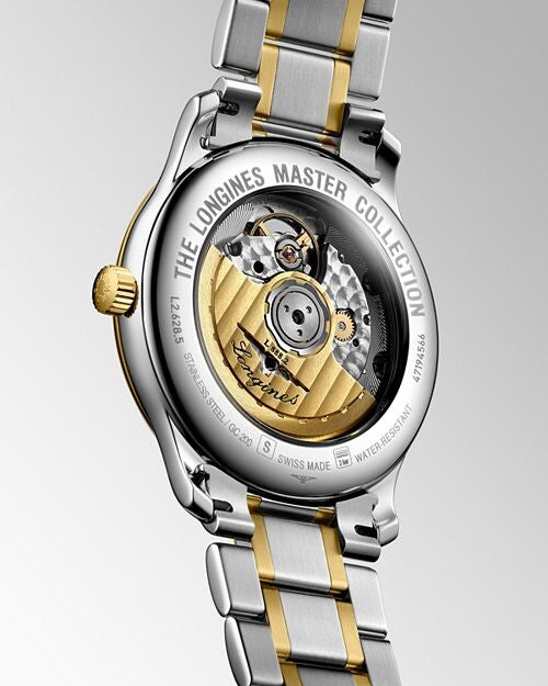 Master Collection watch, 38.5 mm Longines, Silver/Gold