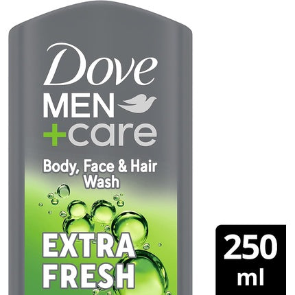 Dove Men+Care Refreshing extra fresh 3-in-1 shower, body and face gel for men, 250 ml Dove Men + Care