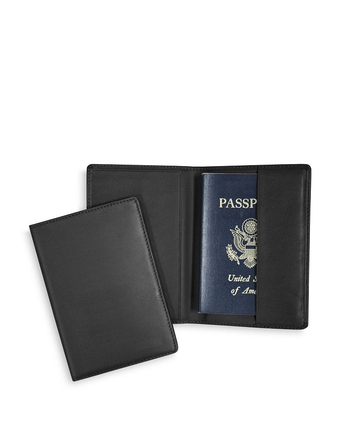 Leather Protective Passport Case with RFID Blocking ROYCE New York