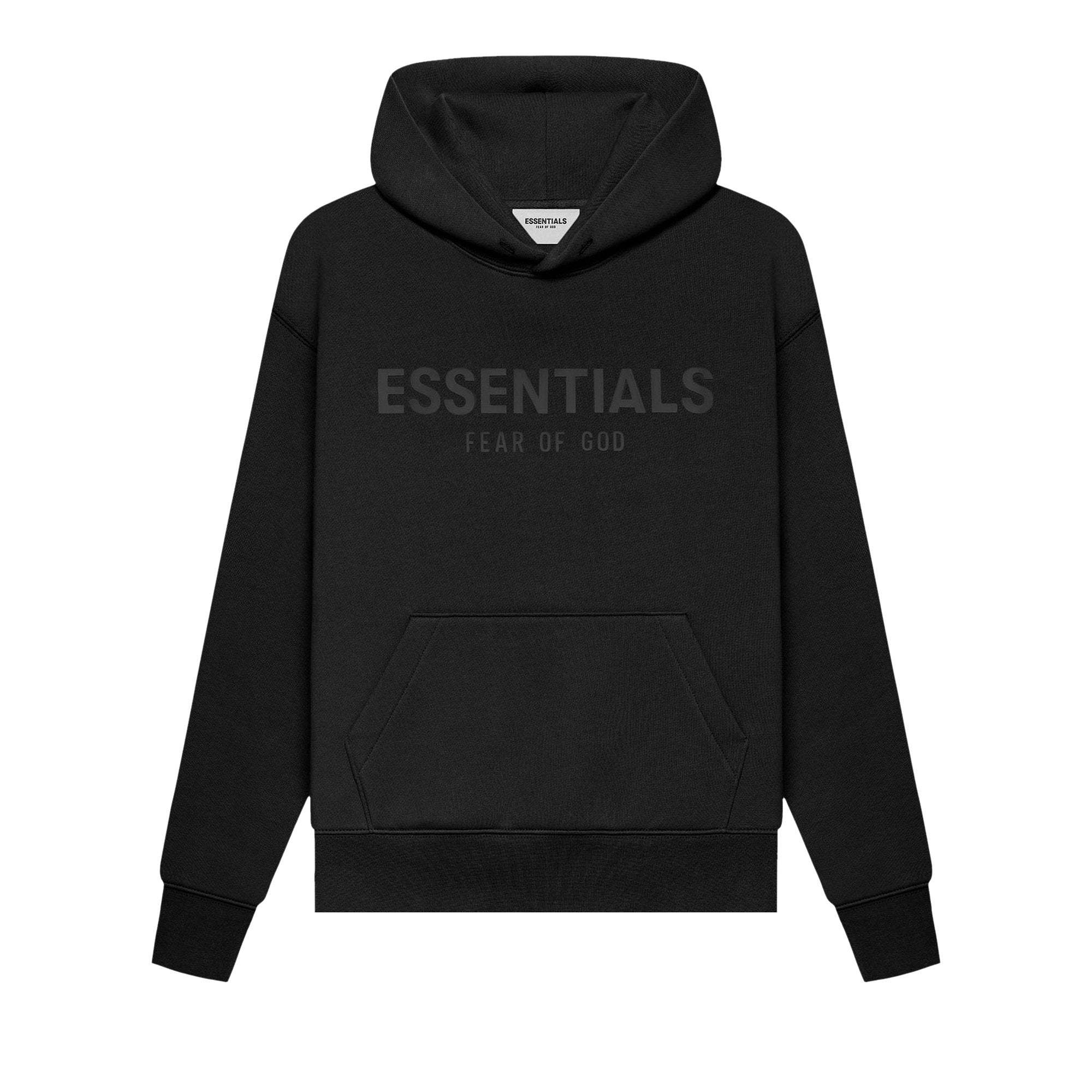 بلوزة بغطاء رأس للأطفال من Fear of God Essentials، باللون الأسود