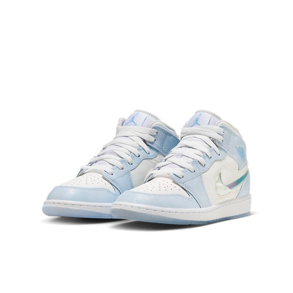 حذاء رياضي (GS) Air Jordan 1 Mid 'Frozen'، أزرق