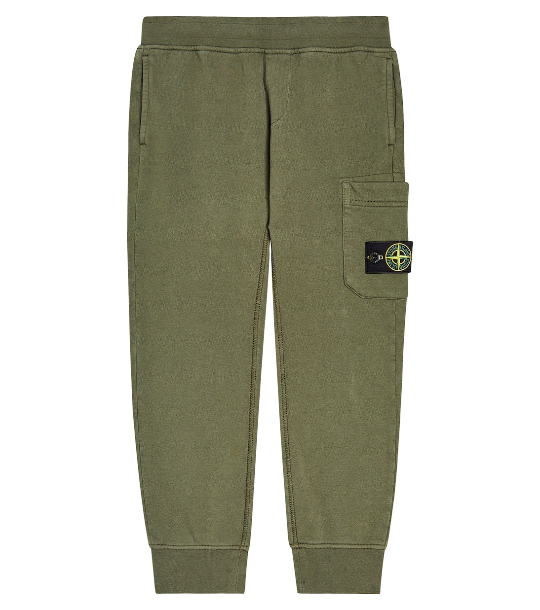 Compass cotton fleece sweatpants Stone Island Junior, green