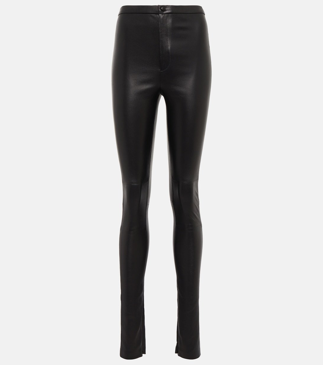 High-waisted leather leggings WARDROBEYC, black