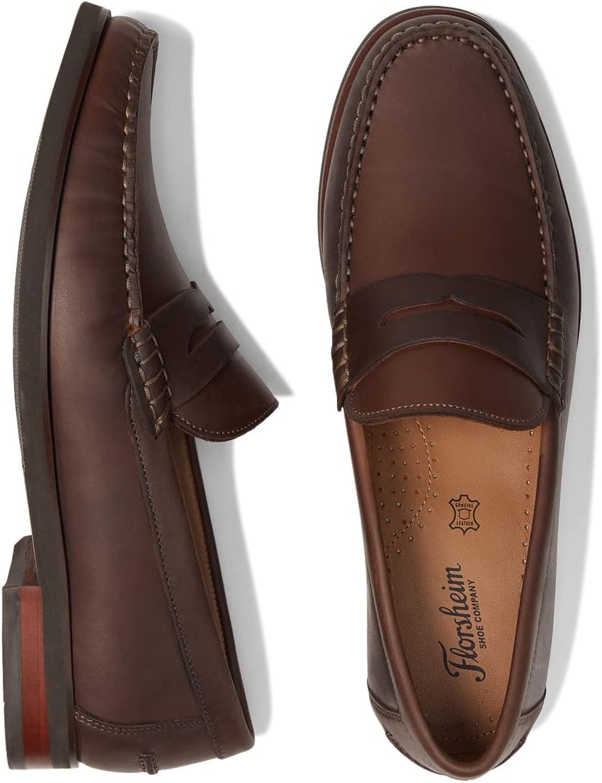 حذاء Berkley Flex Penny Loafer من Florsheim باللون البني Crazy Horse