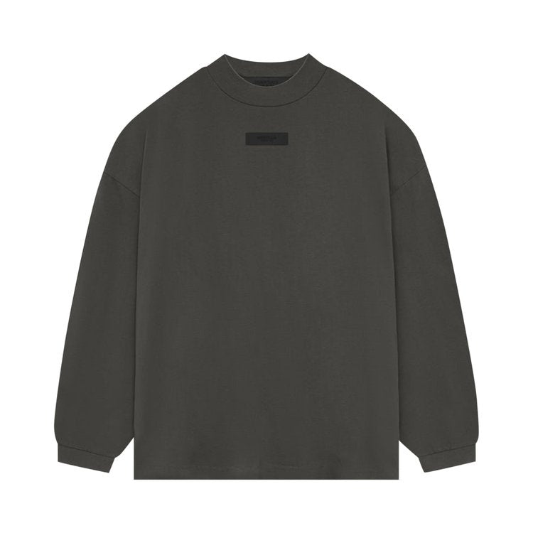 تي شيرت Fear Of God Essentials بأكمام طويلة مطبوع عليه "Ink" باللون الأسود