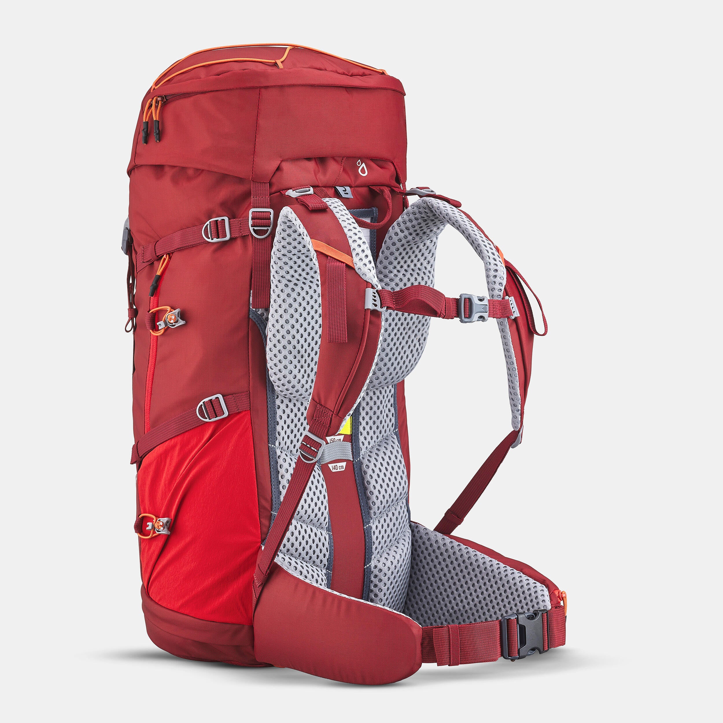 Children's hiking backpack Quechua MH500 40+10 l, burgundy/red