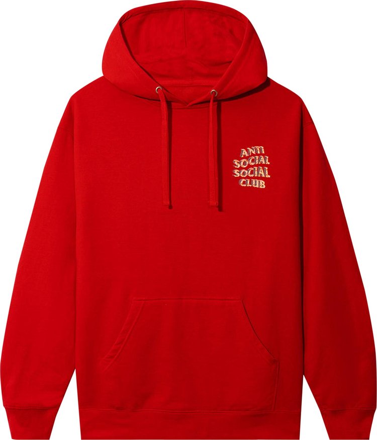 Anti Social Social Club White Picket Fence Hoodie Red