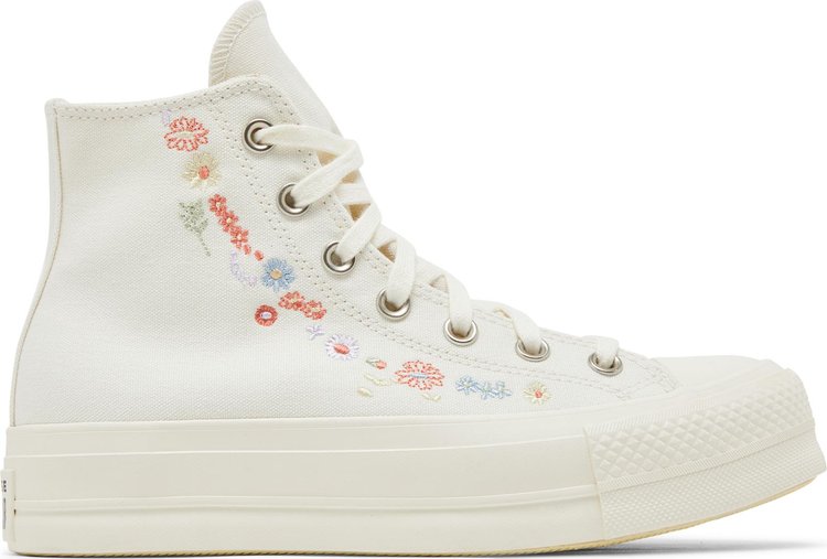 Sneakers Converse Wmns Chuck Taylor All Star Lift Platform Embroidered Floral - Egret, cream