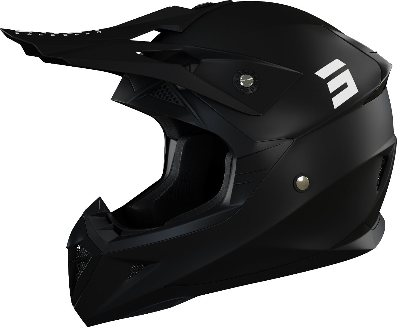 Shot Pulse Solid Motocross Helmet, Black