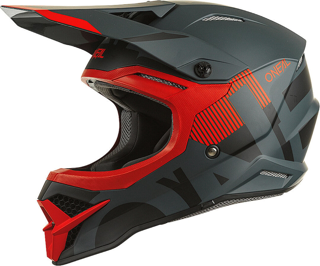 Oneal 3Series Vertical V.22 Motocross Helmet, Black/Red