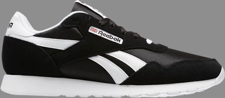 Royal nylon 'black white' Reebok sneakers, black