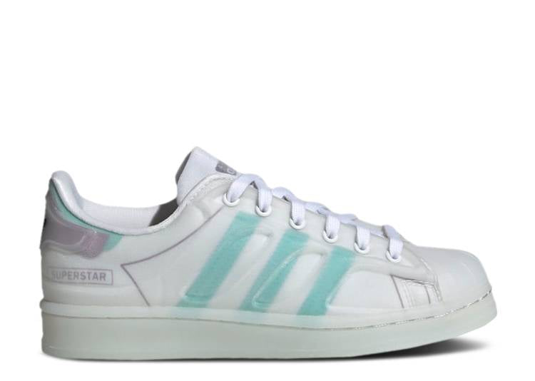 حذاء رياضي Adidas SUPERSTAR FUTURESHELL J 'WHITE ACID MINT' باللون الأبيض