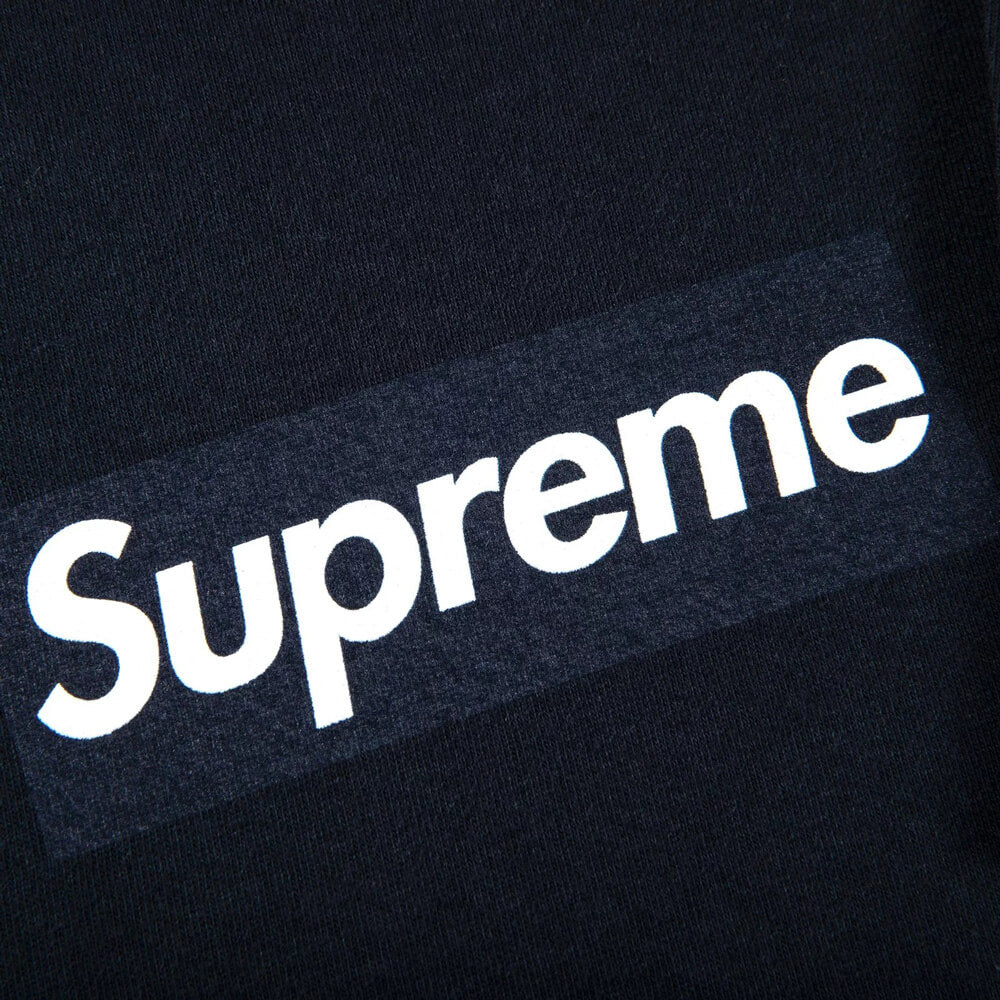 شعار Supreme Box بأكمام طويلة، أزرق غامق