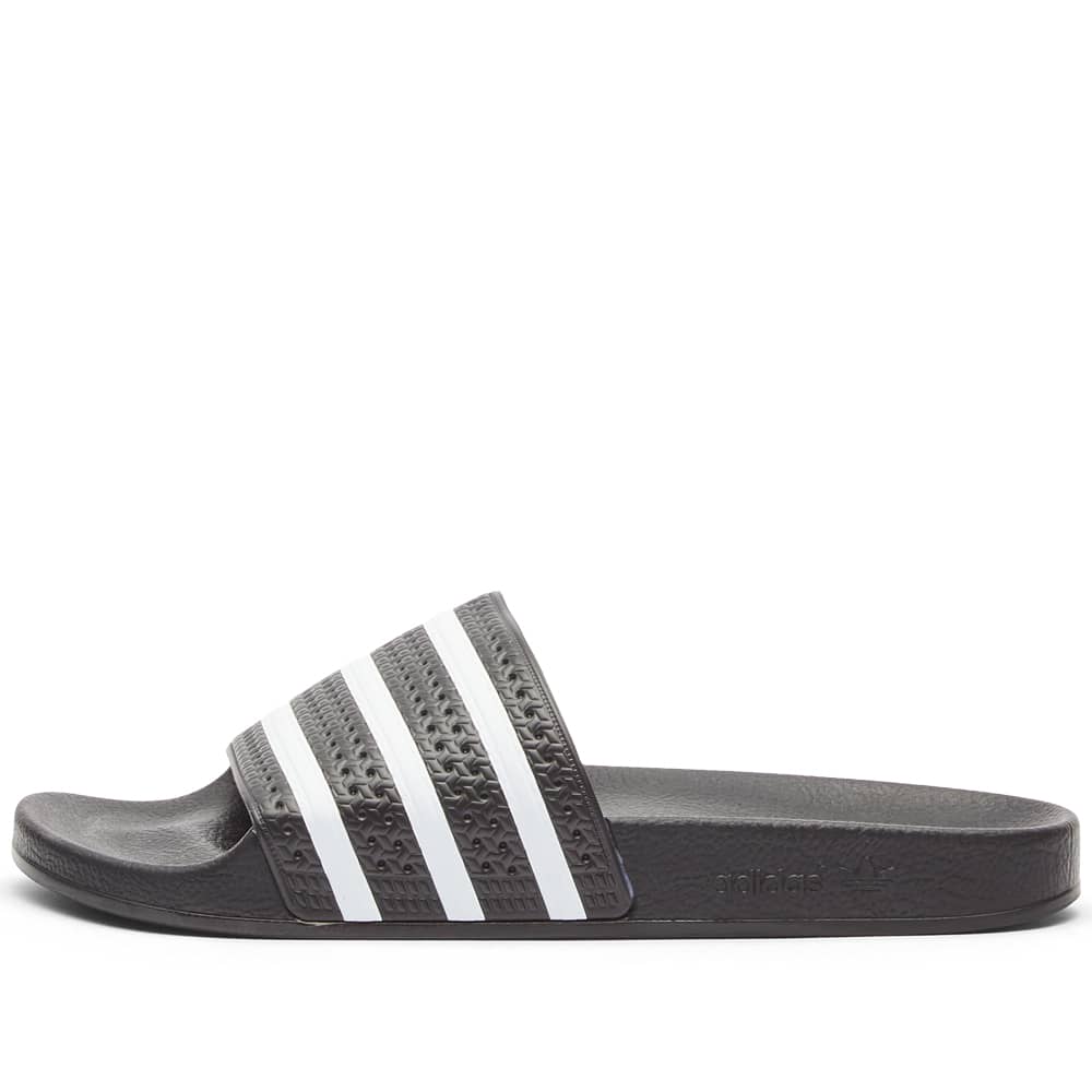 Adidas Adilette slides, black/white