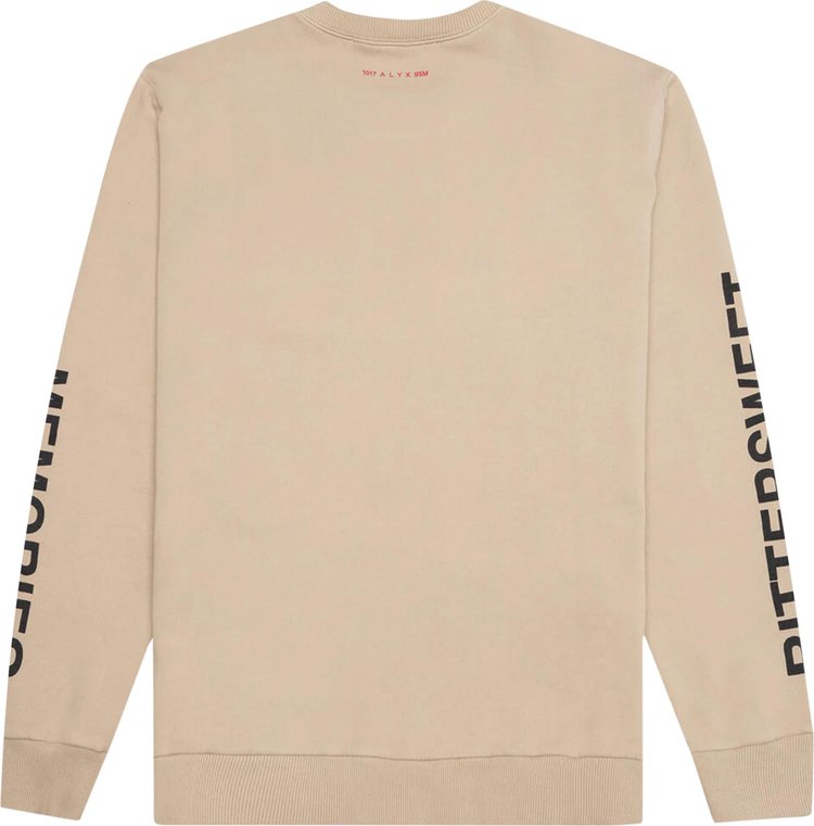 1017 ALYX 9SM Joshua Crewneck Sweatshirt 'Natural Dark', black