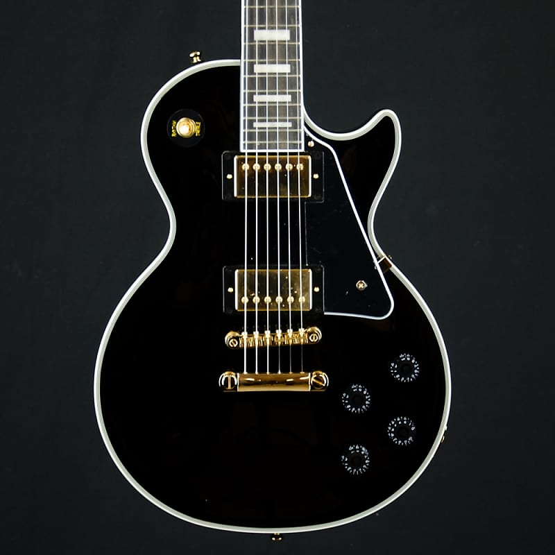 جيتار كهربائي Epiphone Les Paul Custom Original باللون الأسود، أسود EILCEBGH1