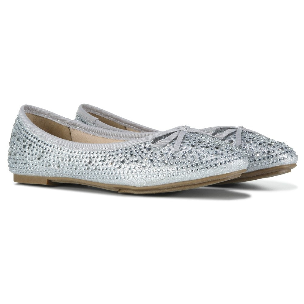 Britney women's ballet flats with rhinestones Jellypop, silver