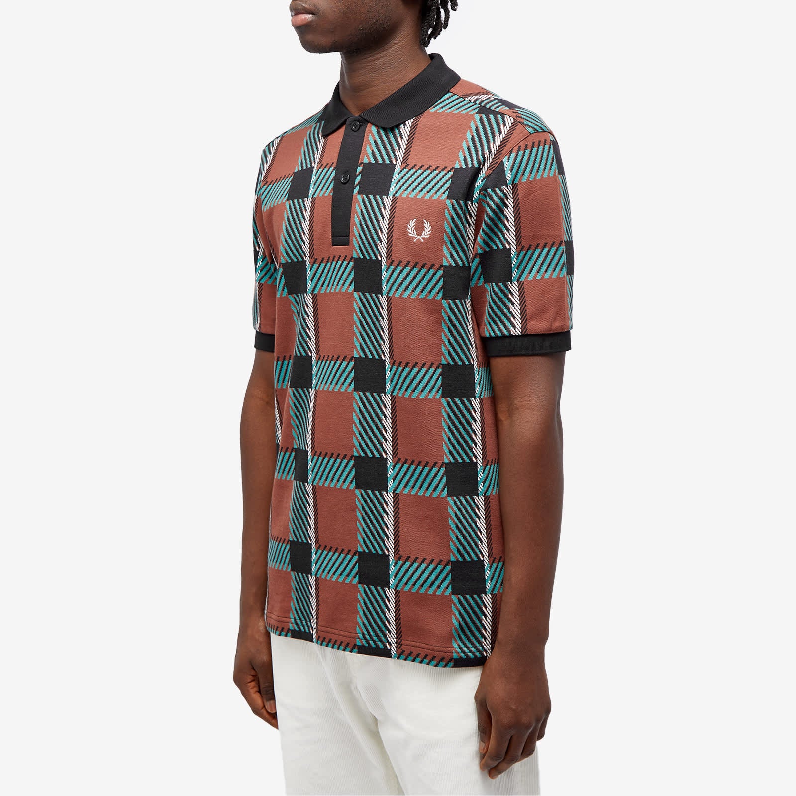 Fred Perry Llitch Tartan Polo, Brown