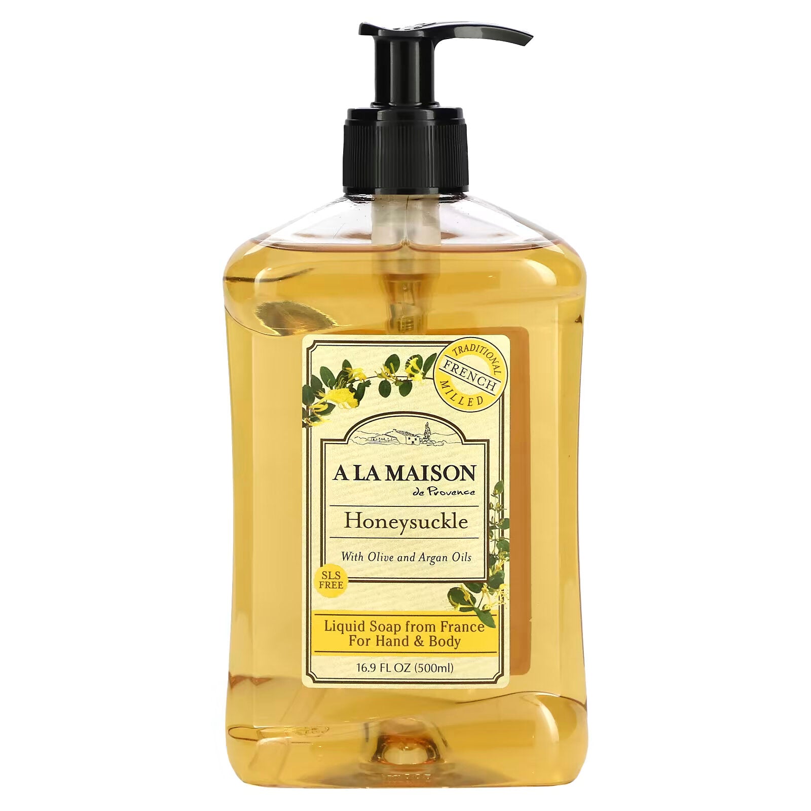 A La Maison de Provence, Liquid Hand & Body Soap, Honeysuckle, 16.9 fl oz (500 ml)