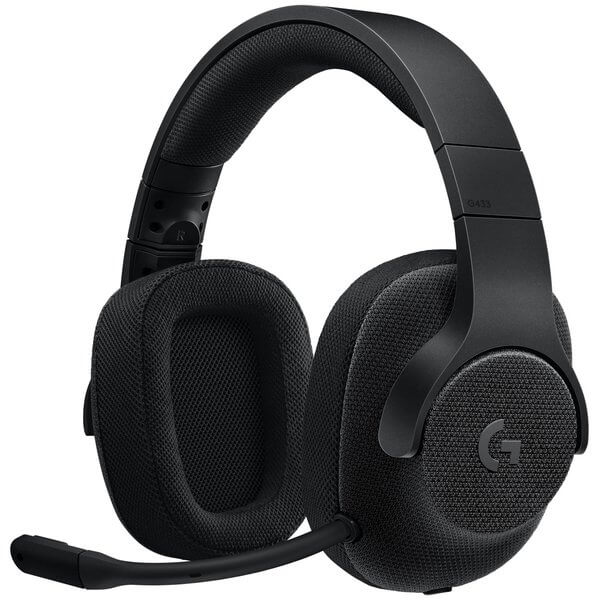 Logitech G433 Gaming Headset, Black