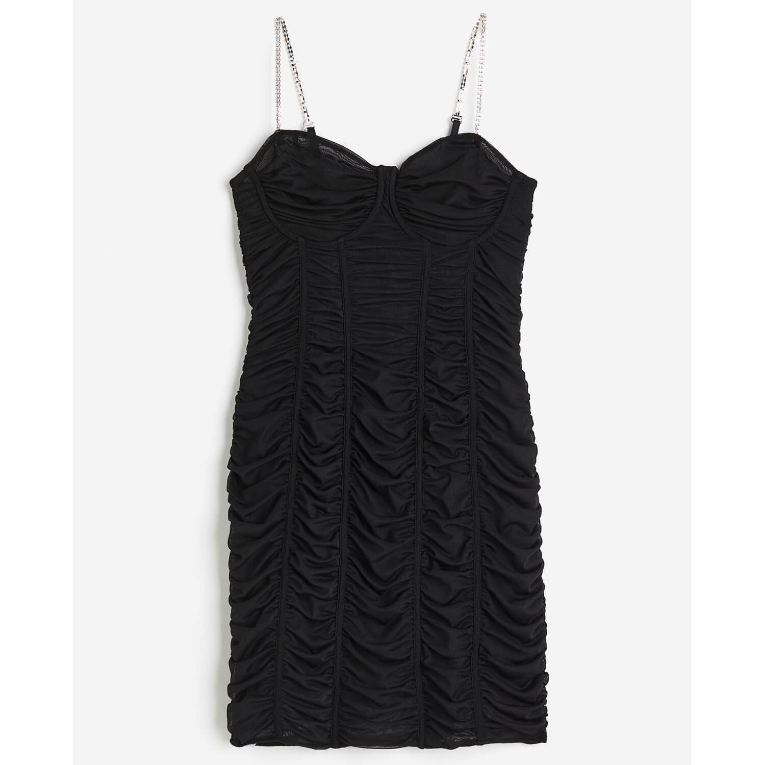 H&M Rhinestone-strap Bodycon dress, black