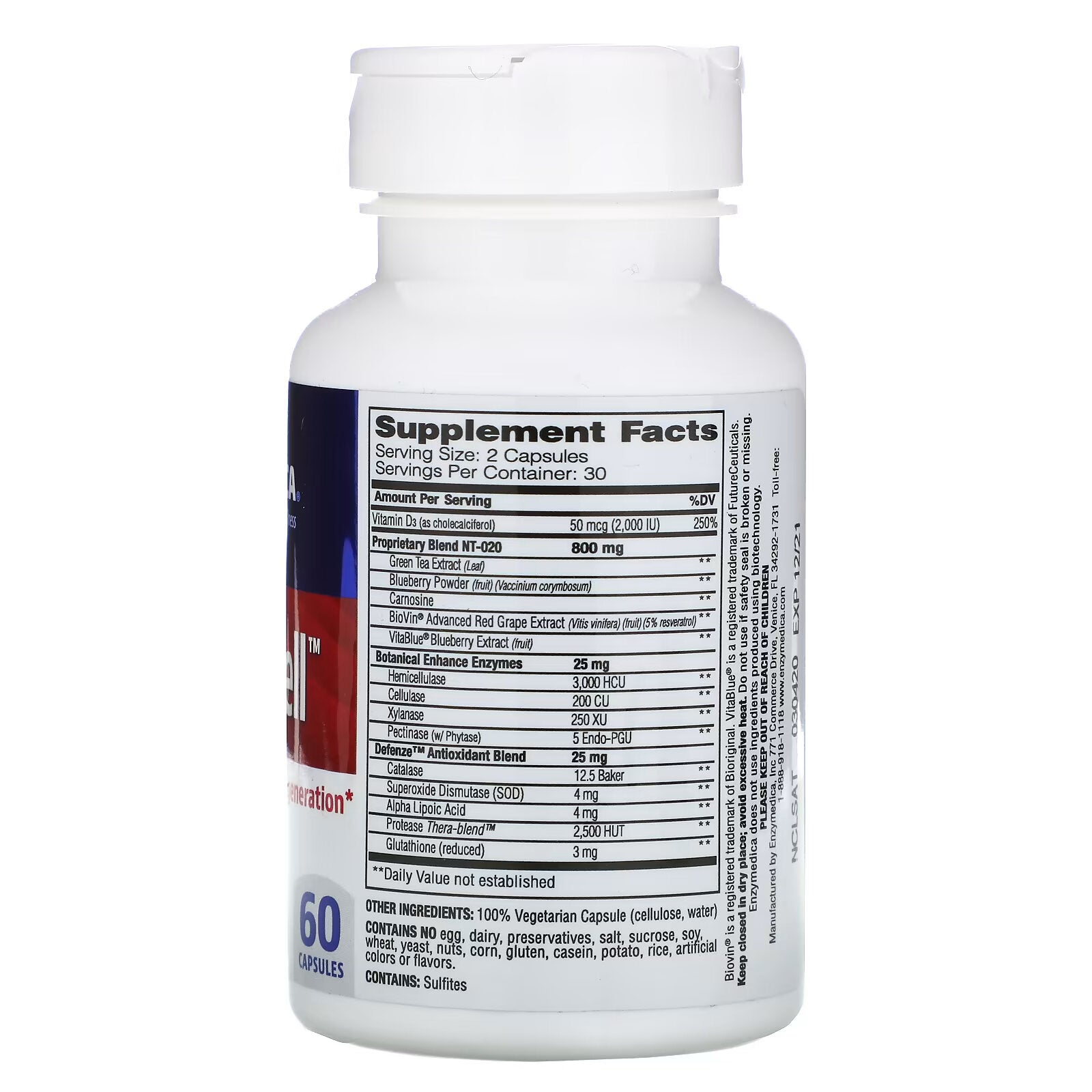 Enzymedica, Stem XCell, 60 Capsules