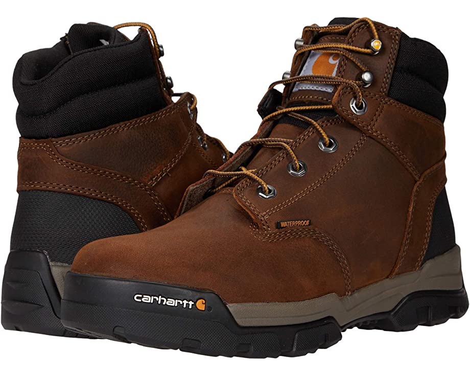 حذاء Ground Force 6" مقاوم للماء وناعم من Carhartt، بني بافالو