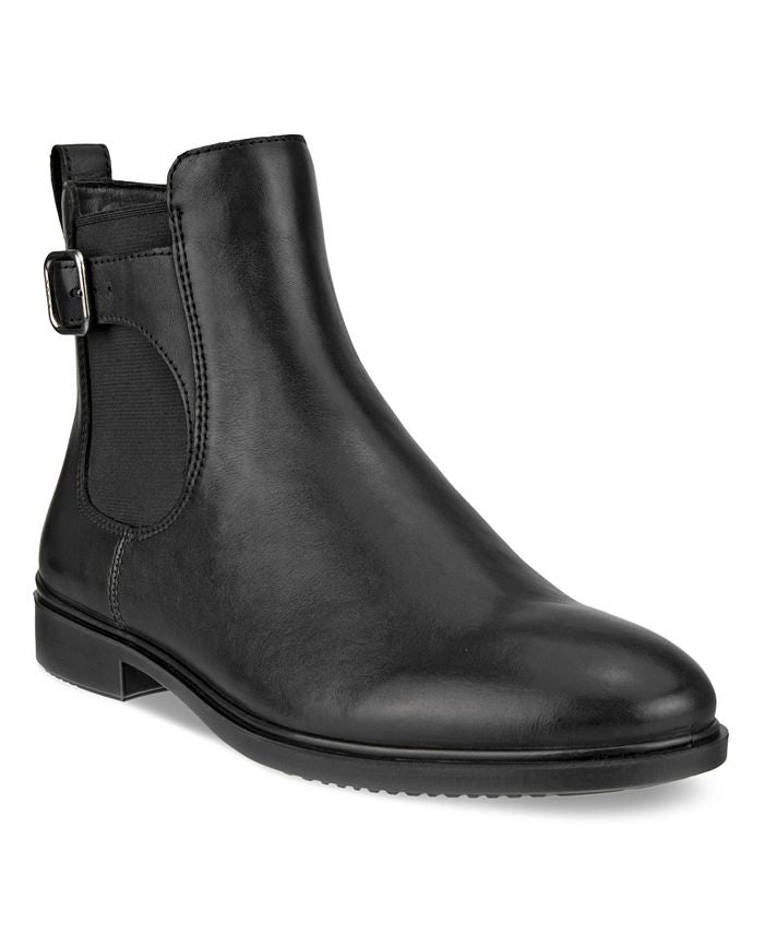 Women's Dress, Classic Chelsea Ankle Boots with Ecco Buckle, Black