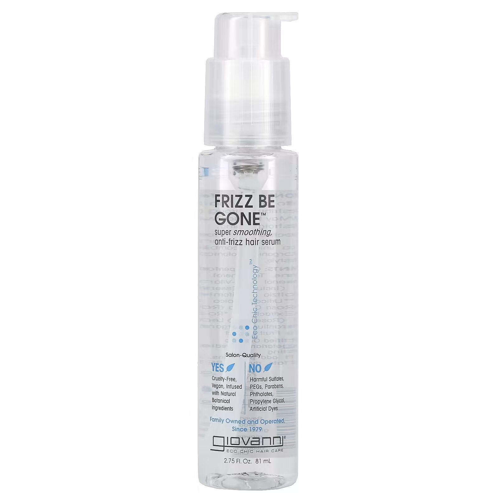 Giovanni, Frizz Be Gone, Hair Straightening & Anti-Frizz Serum, 2.75 fl oz (81 ml)