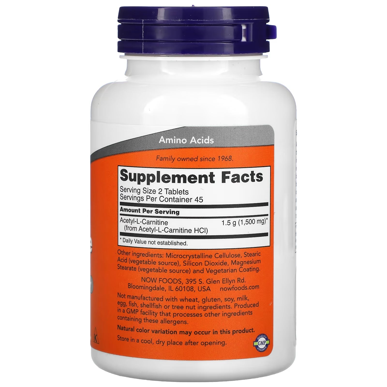 NOW Foods Acetyl L-Carnitine، 90 قرصًا