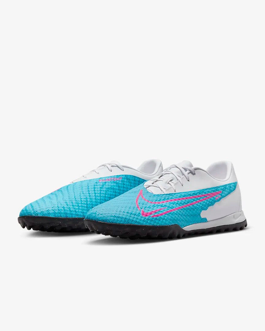 Nike Phantom GX Academy TF Football Shoes, White/Light Blue