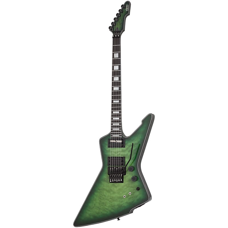 Schecter E-1 FR-S TGB Sustainiac Trans Green Burst + Schecter E-1 hard case! - BRAND NEW