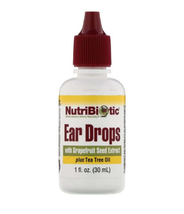 Ear drops with grapefruit seed extract and tea tree oil, 30 ml, NutriBiotic