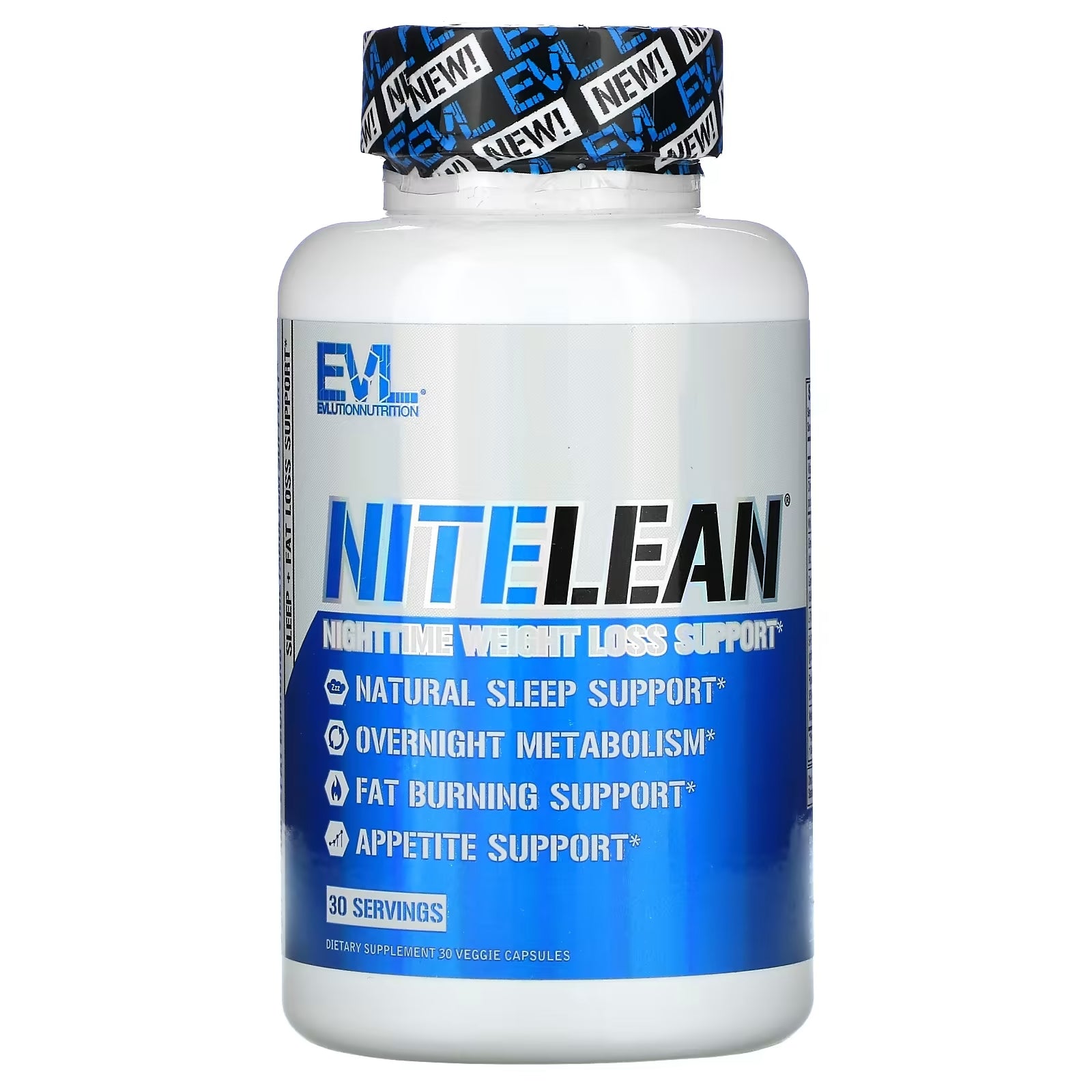 EVLution Nutrition Nite  Lean support for overnight weight loss 30 vegetable capsules