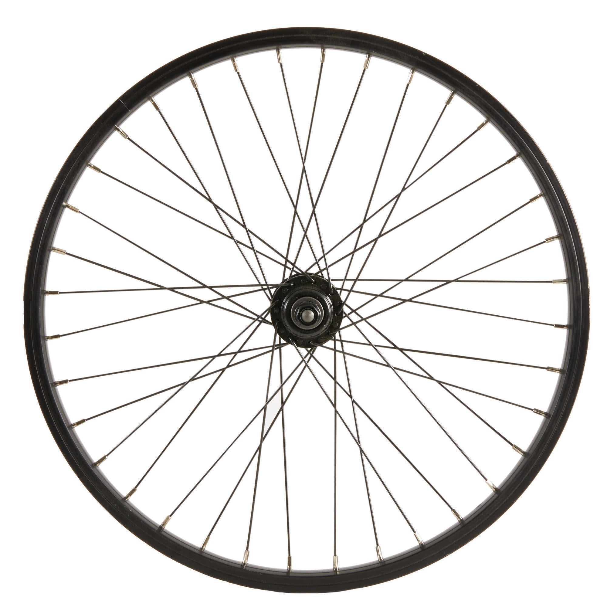 20" BMX Rear Wheel with 10mm Freewheel Axle in Black BTWIN, Black