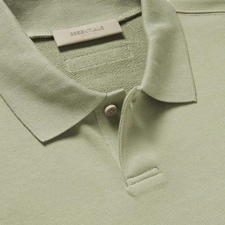 Fear of God Essentials Long-Sleeve Polo 'Seafoam', green