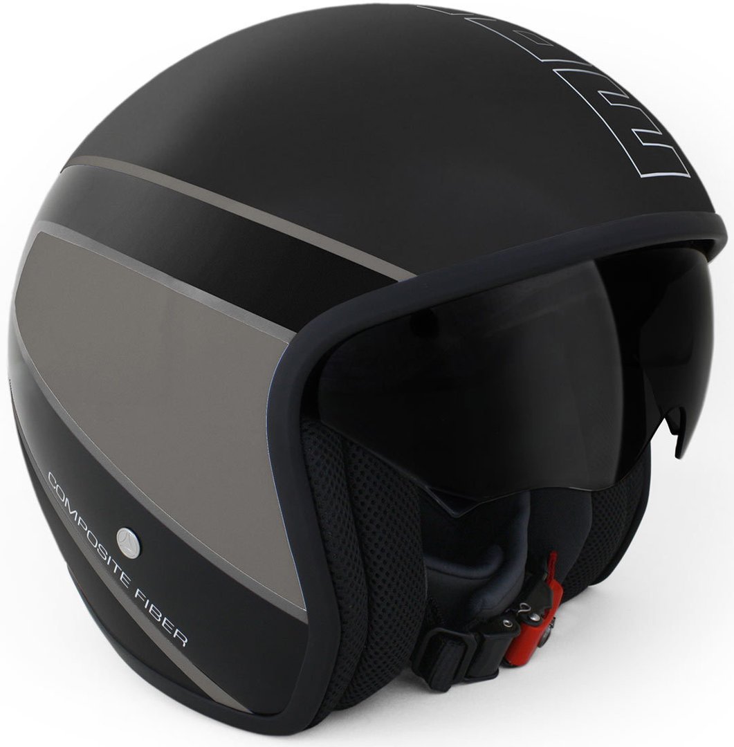 MOMO Raptor jet helmet, black/gray