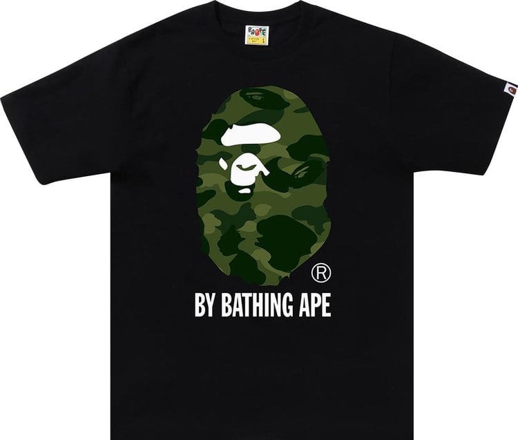 تي شيرت BAPE Color Camo By Bathing Ape باللون الأسود/الأخضر، باللون الأسود