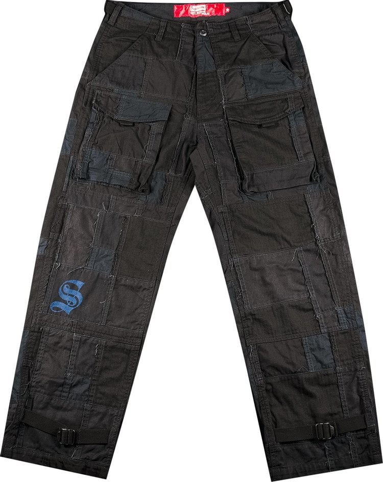 Supreme x Junya Watanabe x Comme des Garçons MAN Patchwork Cargo Pant "أسود"، أسود