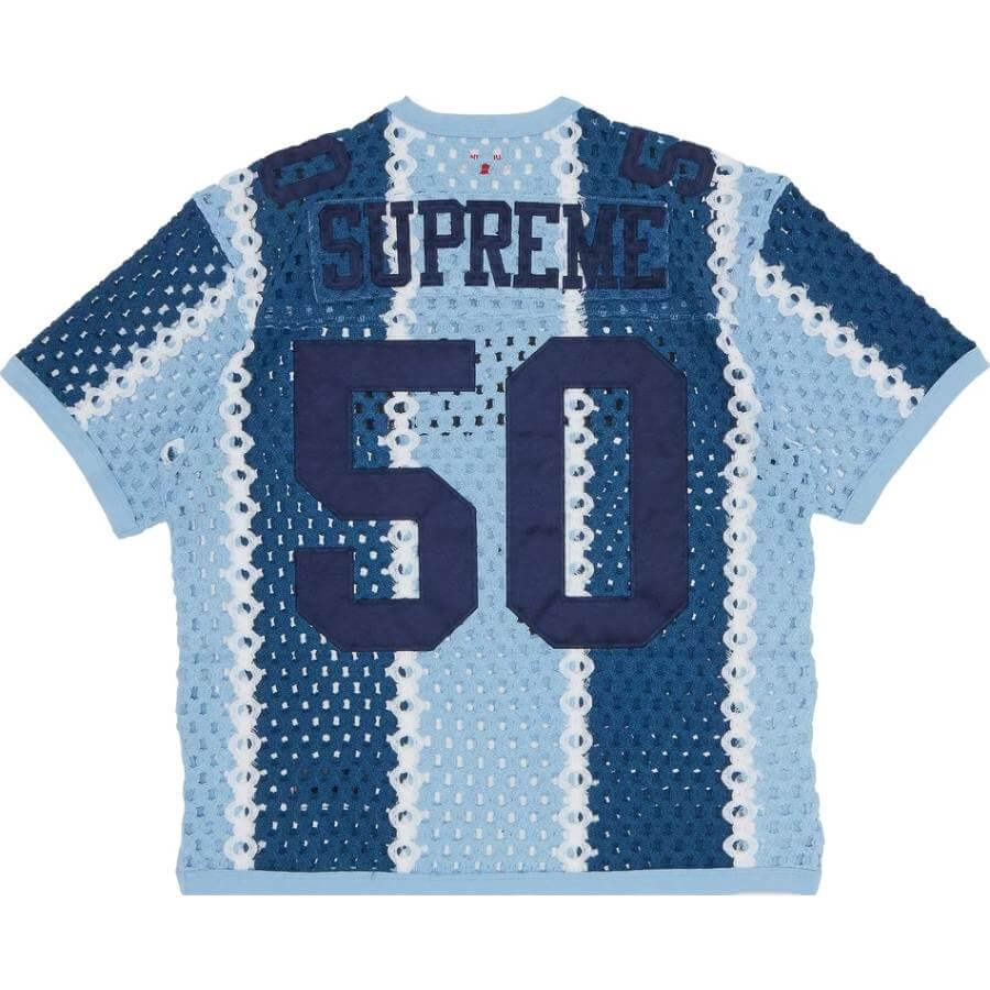 Supreme Crochet Football T-Shirt, blue