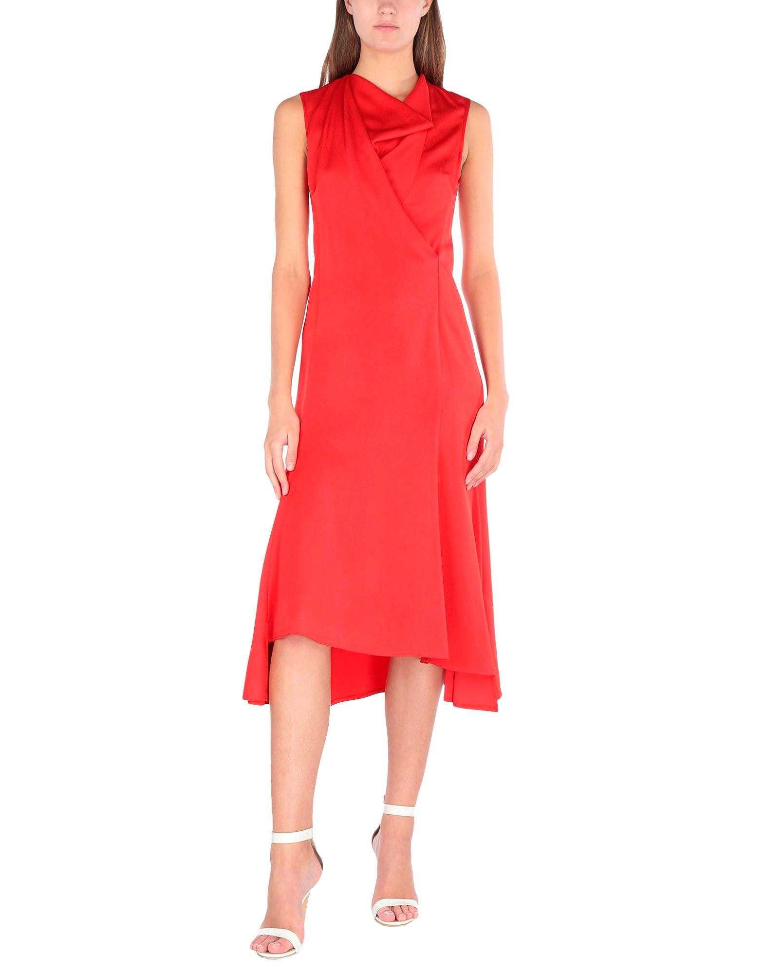 Victoria Beckham Midi Dress, light red