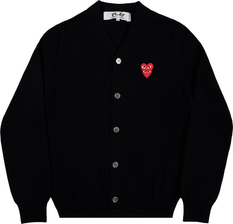 كارديجان Comme des Garçons PLAY Heart Logo كارديجان "أسود"، أسود