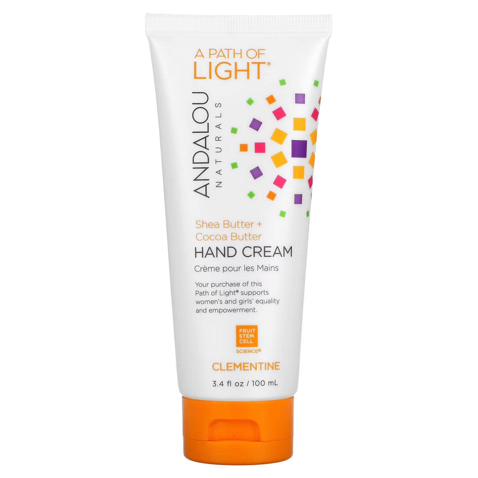 Andalou Naturals, A Force of Nature, hand cream with shea butter and sea buckthorn, clementine, 100 vk (3 4 fl. ounces)